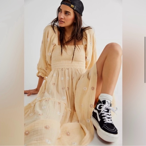 Free People Dahlia Embroidered Maxi Dress - Picture 2 of 7